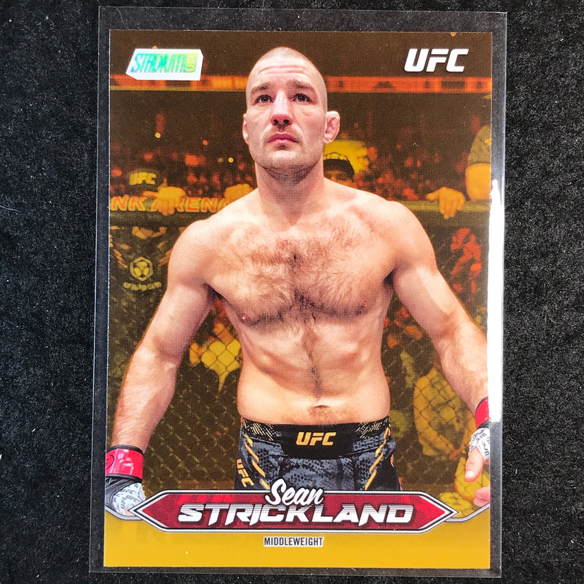 2025 Topps Stadium Club UFC SEAN STRICKLAND Base Gold Foil #82