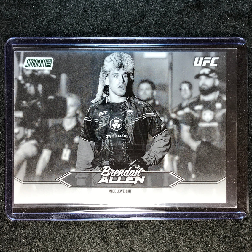 2025 Topps Stadium Club UFC BRENDAN ALLEN Base Black and White #111