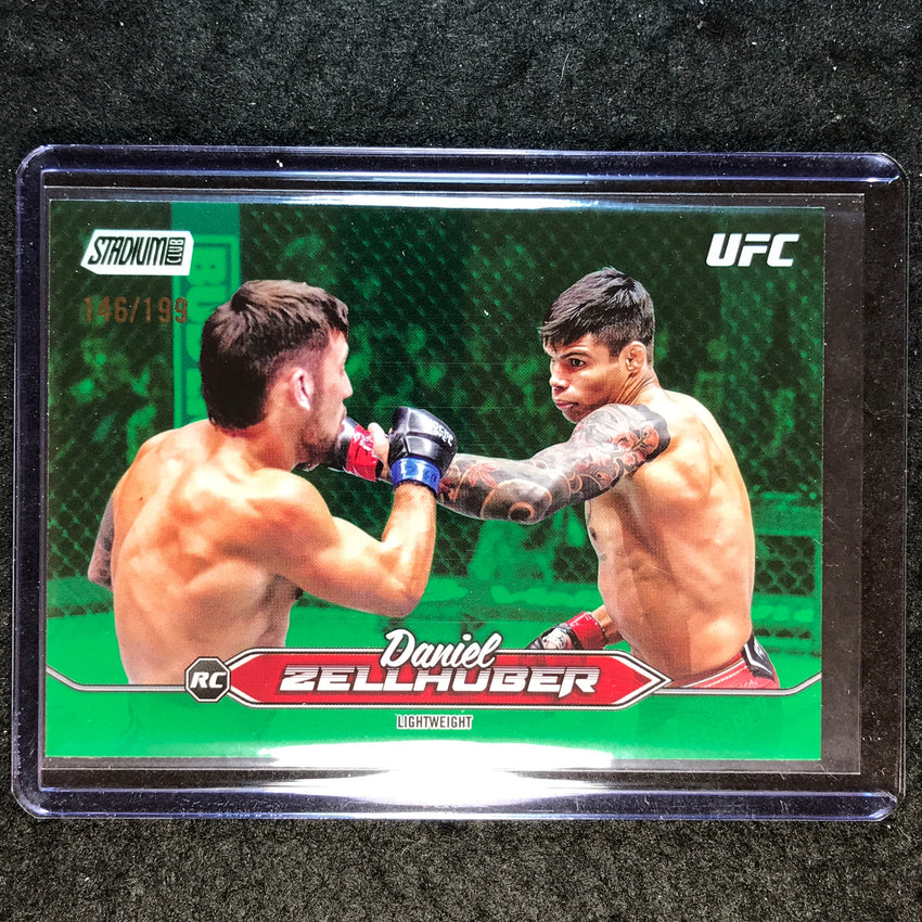2025 Topps Stadium Club UFC DANIEL ZELLHUBER Rookie Base Green Foil 146/199 #30
