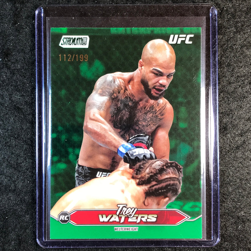 2025 Topps Stadium Club UFC TREY WATERS Rookie Base Green Foil 112/199 #62