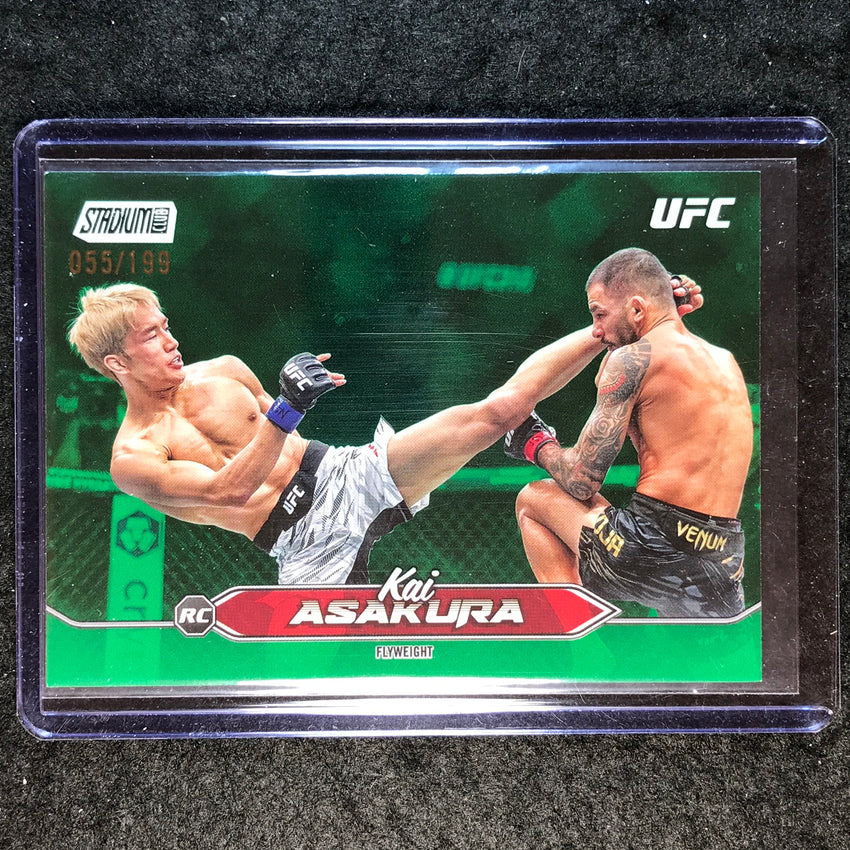 2025 Topps Stadium Club UFC KAI ASAKURA Rookie Base Green Foil 55/199 #72