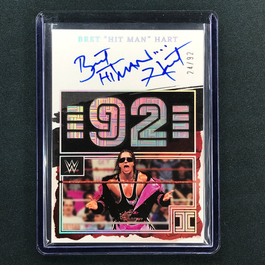 2023 Impeccable WWE Bret Hit Man Hart Championship Debuts Auto 24/92