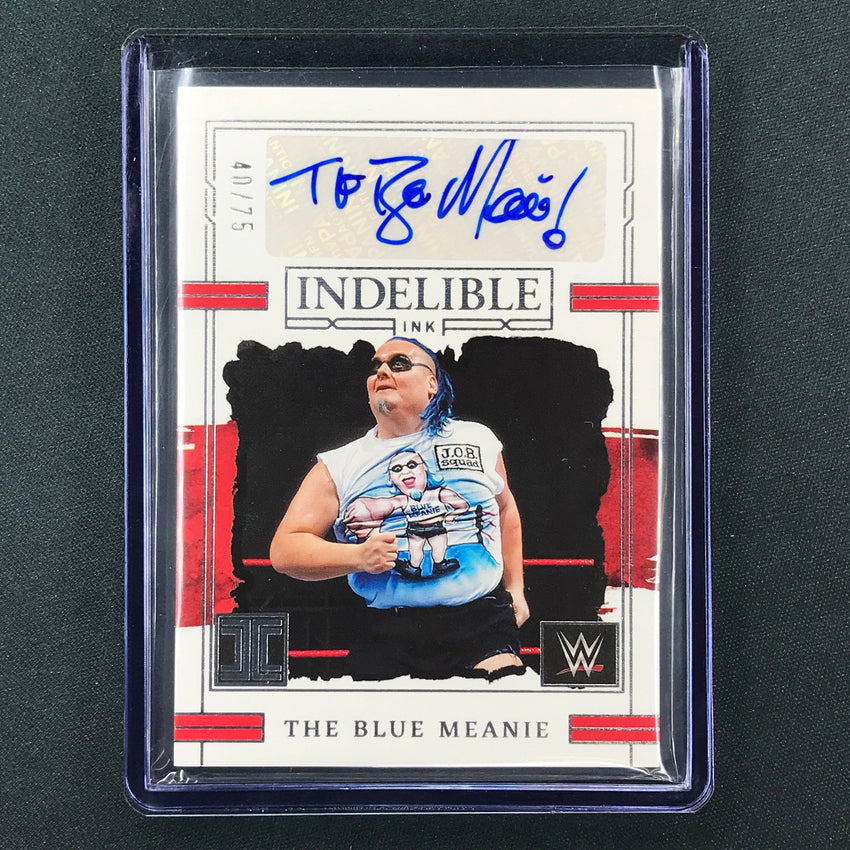 2023 Impeccable WWE The Blue Meanie Indelible Ink Auto Base 40/75
