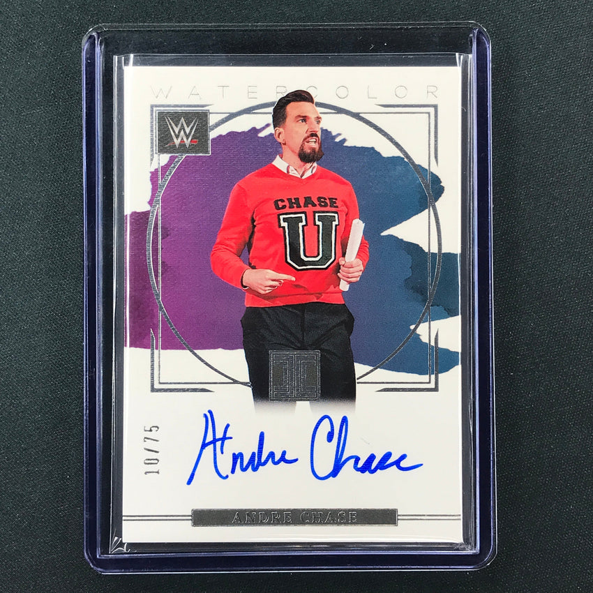 2023 Impeccable WWE Andre Chase Watercolor Auto Base 10/75