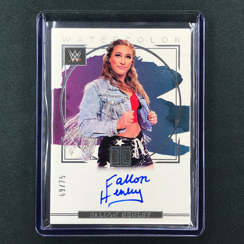 2023 Impeccable WWE Fallon Henley Watercolor Auto Base 69/75