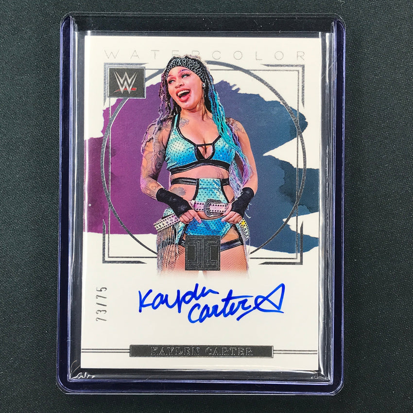 2023 Impeccable WWE Kayden Carter Watercolor Auto Base 73/75