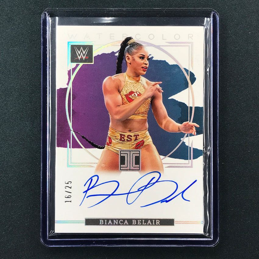 2023 Impeccable WWE Bianca Belair Watercolor Auto Silver 16/25
