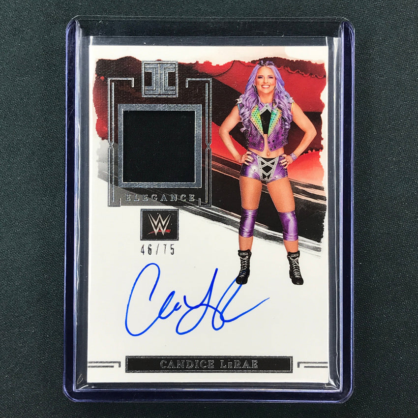 2023 Impeccable WWE Candice Lerae Elegance Memorabilia Relic Auto Base 46/75