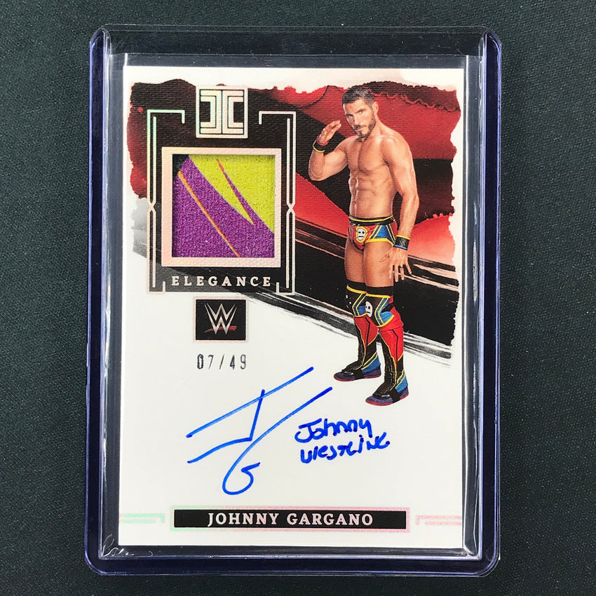 2023 Impeccable WWE Johnny Gargano Elegance Memorabilia Relic Auto Silver 7/49