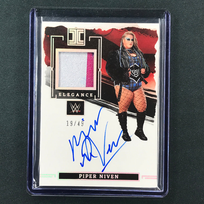 2023 Impeccable WWE Piper Niven Elegance Memorabilia Relic Auto Silver 19/49