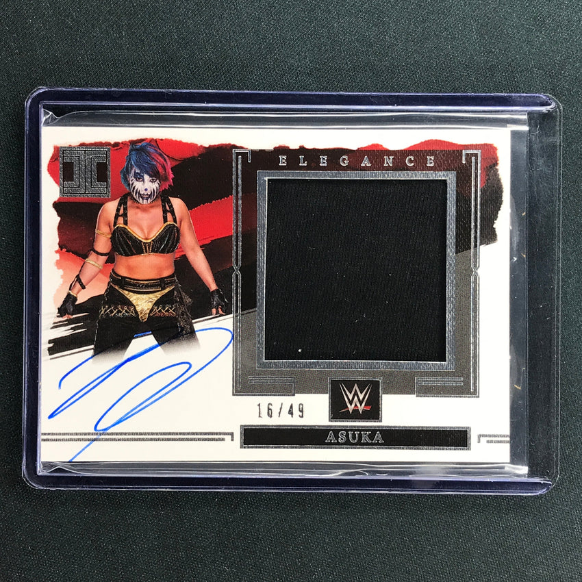 2023 Impeccable WWE Asuka Elegance Jumbo Memorabilia Relic Auto Base 16/49