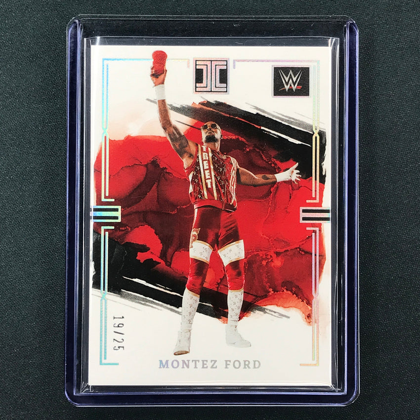 2023 Impeccable WWE Montez Ford Base Holo Silver 19/25 #92