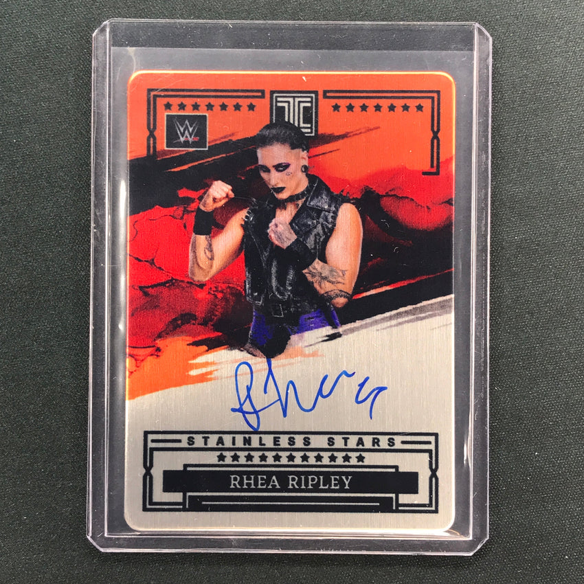 2023 Impeccable WWE Rhea Ripley Stainless Stars Auto Orange 8/25