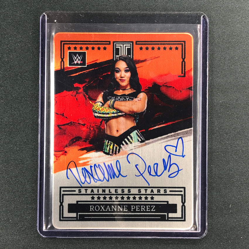 2023 Impeccable WWE Roxanne Perez Stainless Stars Auto Orange 2/25