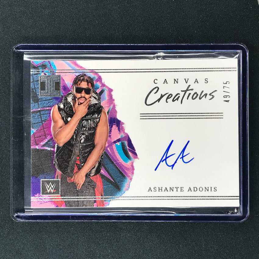 2023 Impeccable WWE Ashante Adonis Canvas Creations Auto Base 49/75