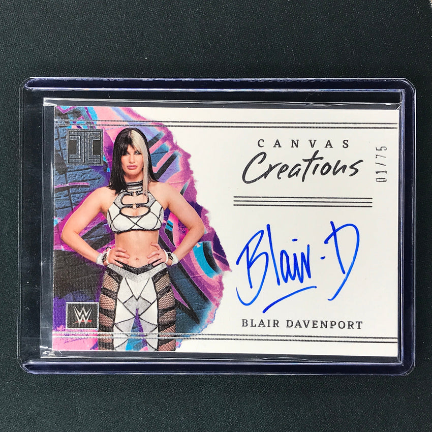 2023 Impeccable WWE Blair Davenport Canvas Creations Auto Base 1/75