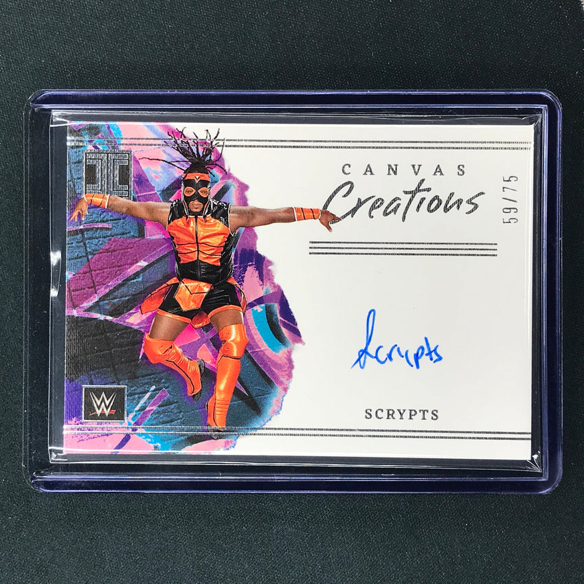 2023 Impeccable WWE Scrypts Canvas Creations Auto Base 59/75