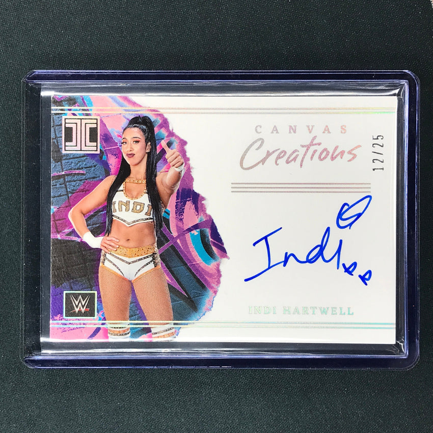 2023 Impeccable WWE Indi Hartwell Canvas Creations Auto Silver 12/25