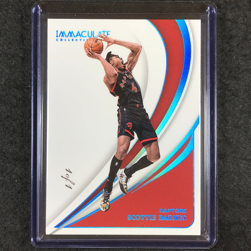 2023-24 Immaculate SCOTTIE BARNES Base Platinum 1/1 #18