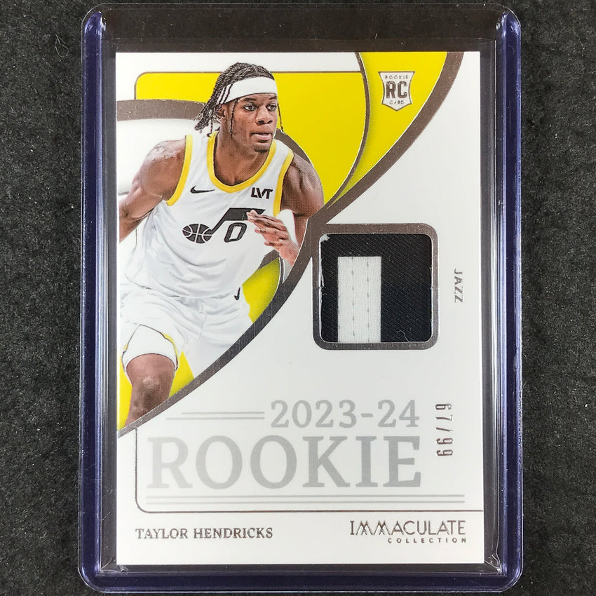 2023-24 Immaculate TAYLOR HENDRICKS Base Rookie Patch Relic 67/99