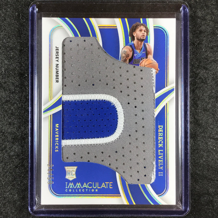 2023-24 Immaculate DERECK LIVELY II Rookie Jumbo Patch Jersey Number 24/50