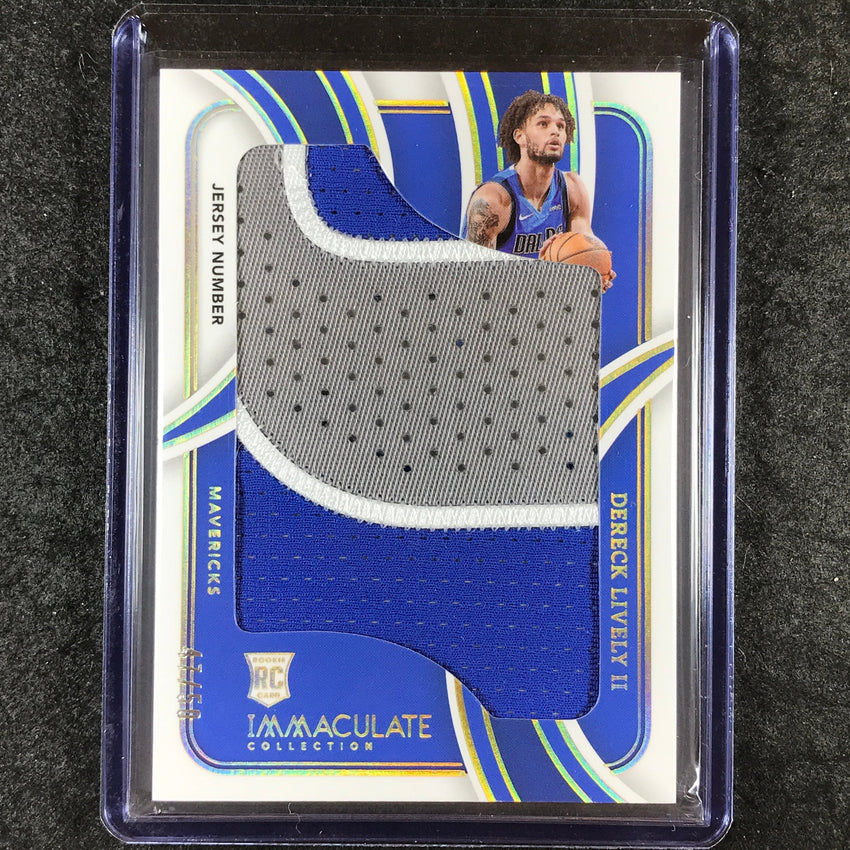 2023-24 Immaculate DERECK LIVELY II Rookie Jumbo Patch Jersey Number 47/50