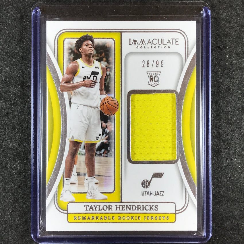2023-24 Immaculate TAYLOR HENDRICKS Remarkable Rookie Jerseys Relic 28/99