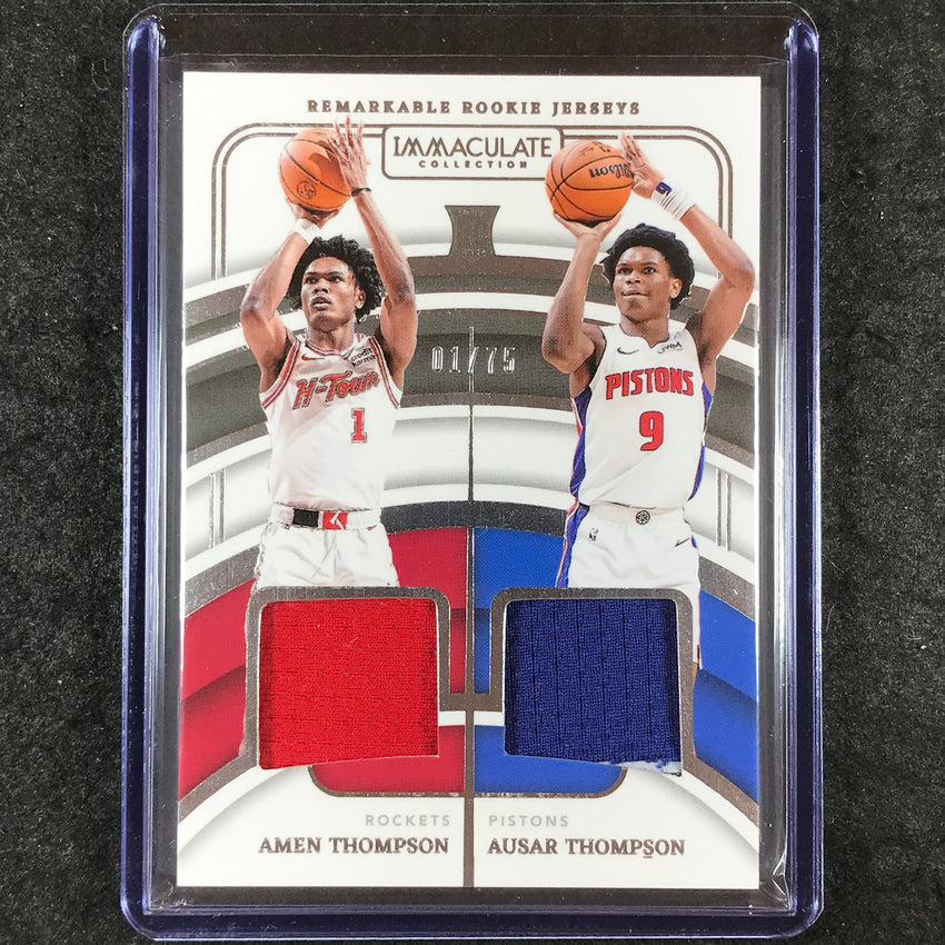 2023-24 Immaculate AMEN AUSAR THOMPSON Remarkable Rookie Jerseys Dual 1/75