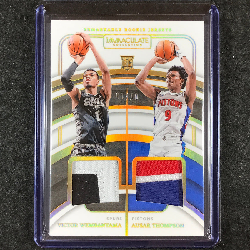 2023-24 Immaculate WEMBANYAMA AUSAR THOMPSON Remarkable Rookie Jerseys Dual 1/10