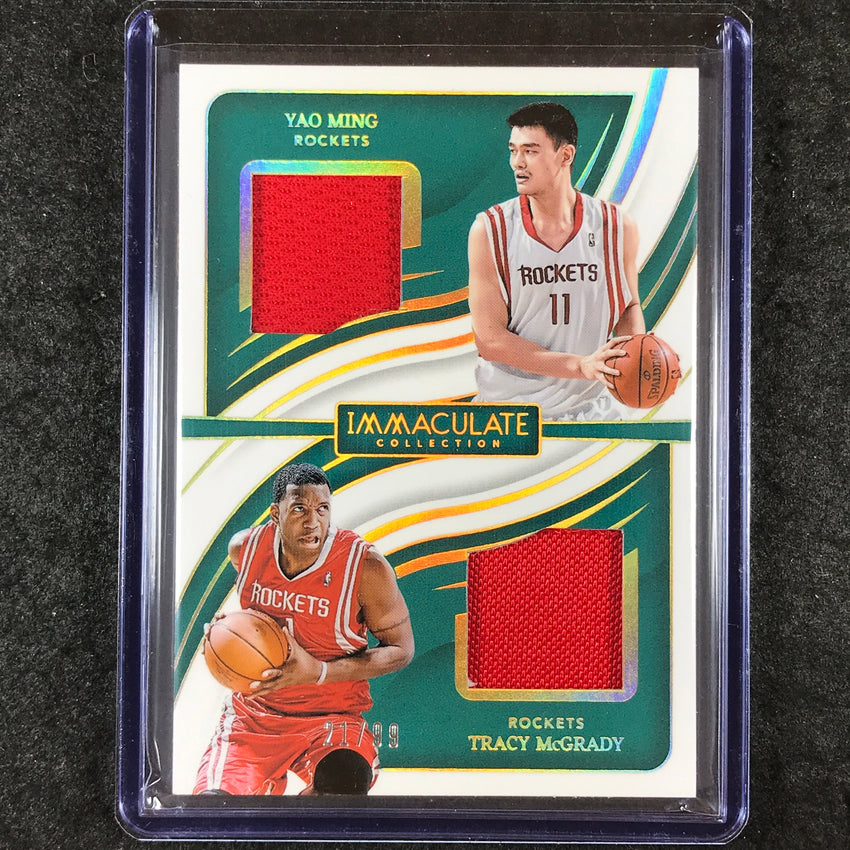 2023-24 Immaculate YAO MING TRACY MCGRADY Immaculate Dual Jersey Relic 21/99