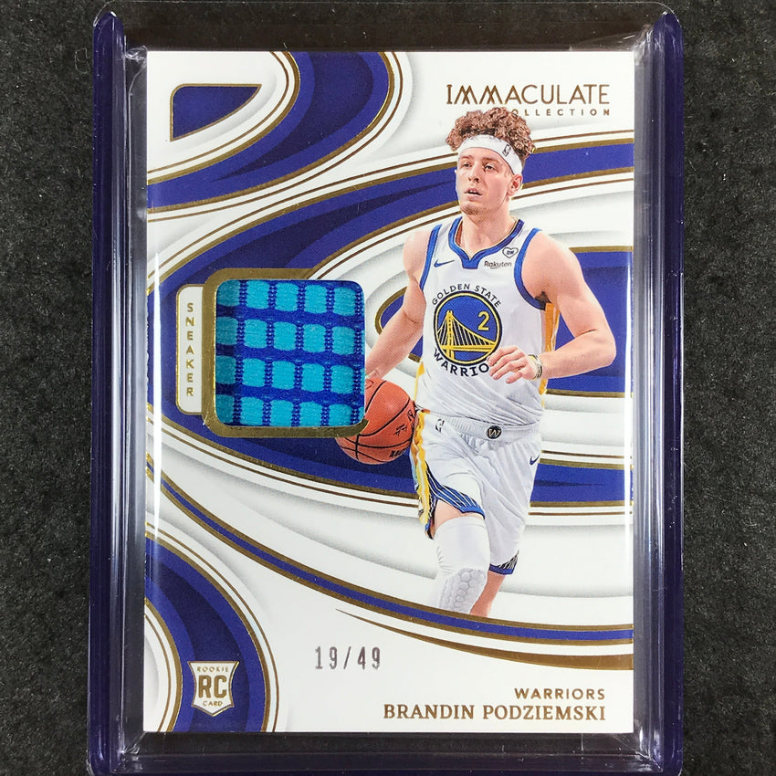 2023-24 Immaculate BRANDIN PODZIEMSKI Sneaker Swatches Relic 19/49