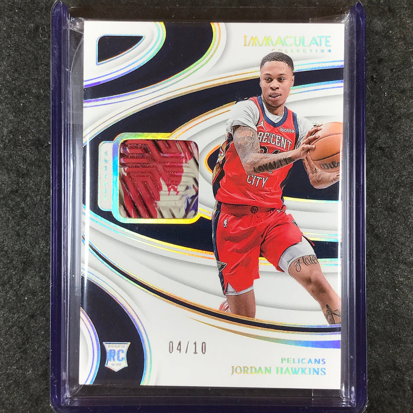 2023-24 Immaculate JORDAN HAWKINS Sneaker Swatches Relic Gold 4/10