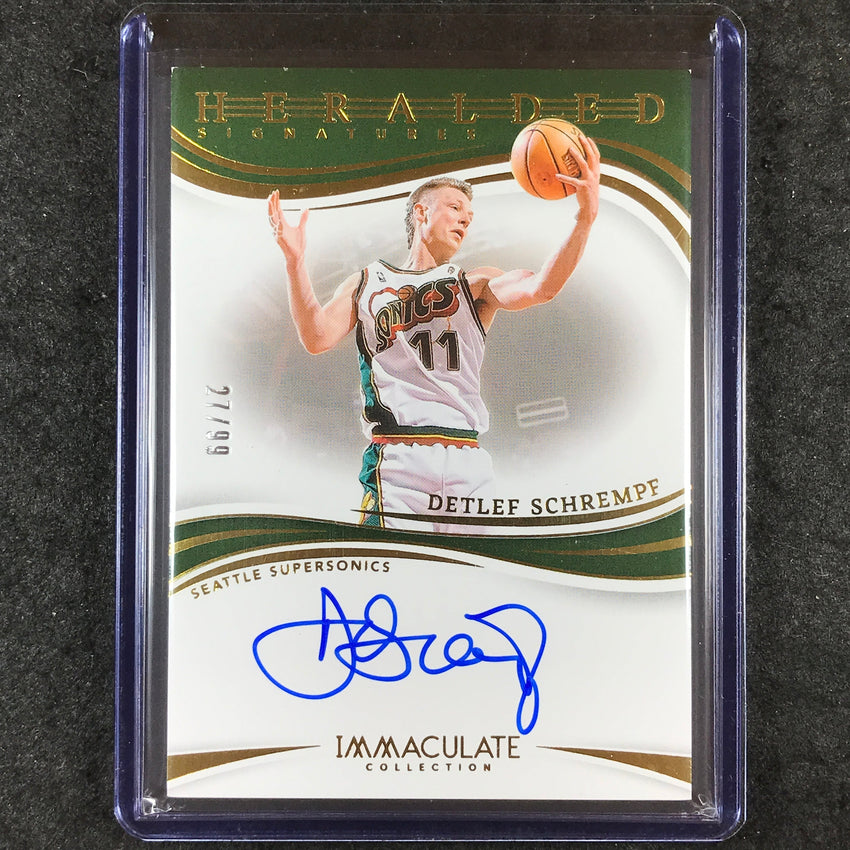 2023-24 Immaculate DETLEF SCHREMPF Heralded Signatures Auto 27/99