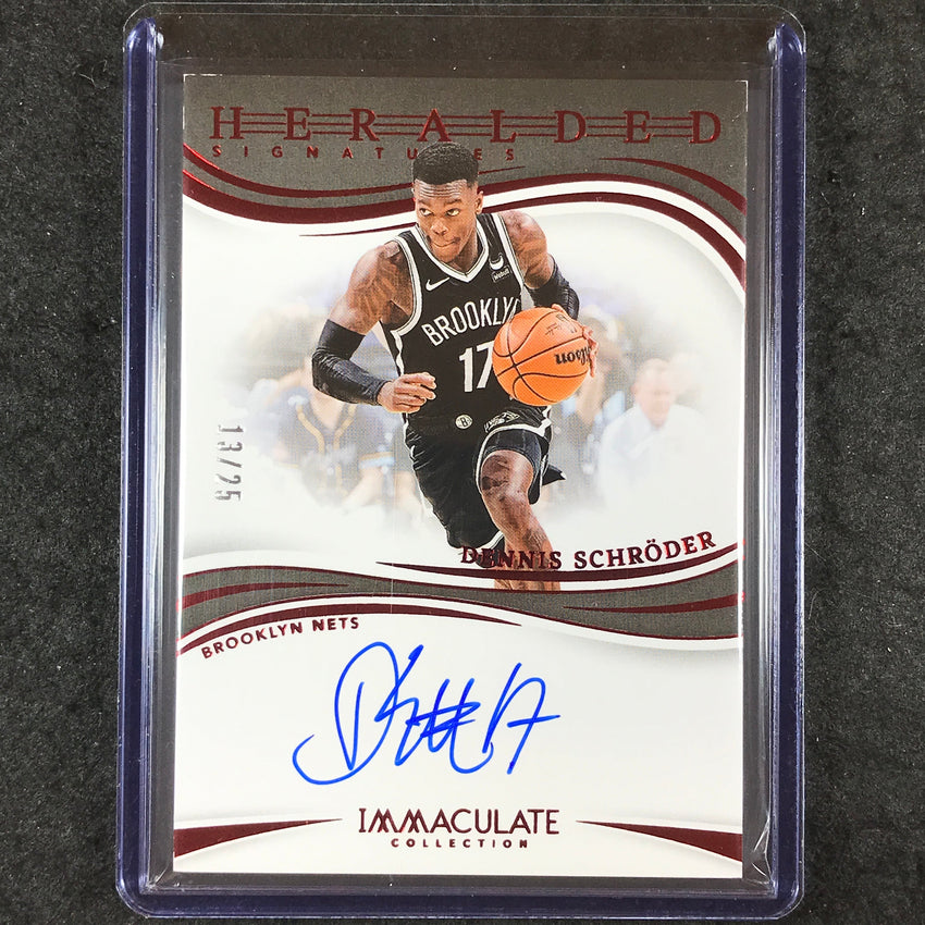 2023-24 Immaculate DENNIS SCHRODER Heralded Signatures Auto Red 13/25