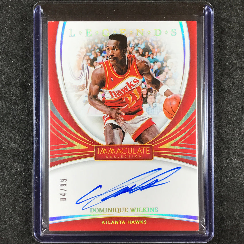 2023-24 Immaculate DOMINIQUE WILKINS Immaculate Legends Auto 4/99