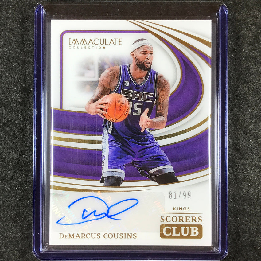 2023-24 Immaculate DEMARCUS COUSINS Scorers Club Signatures Auto 81/99