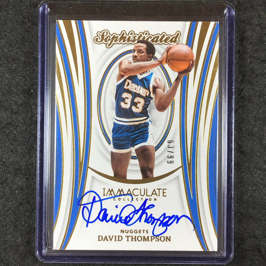 2023-24 Immaculate DAVID THOMPSON Sophisticated Signatures Auto 63/99