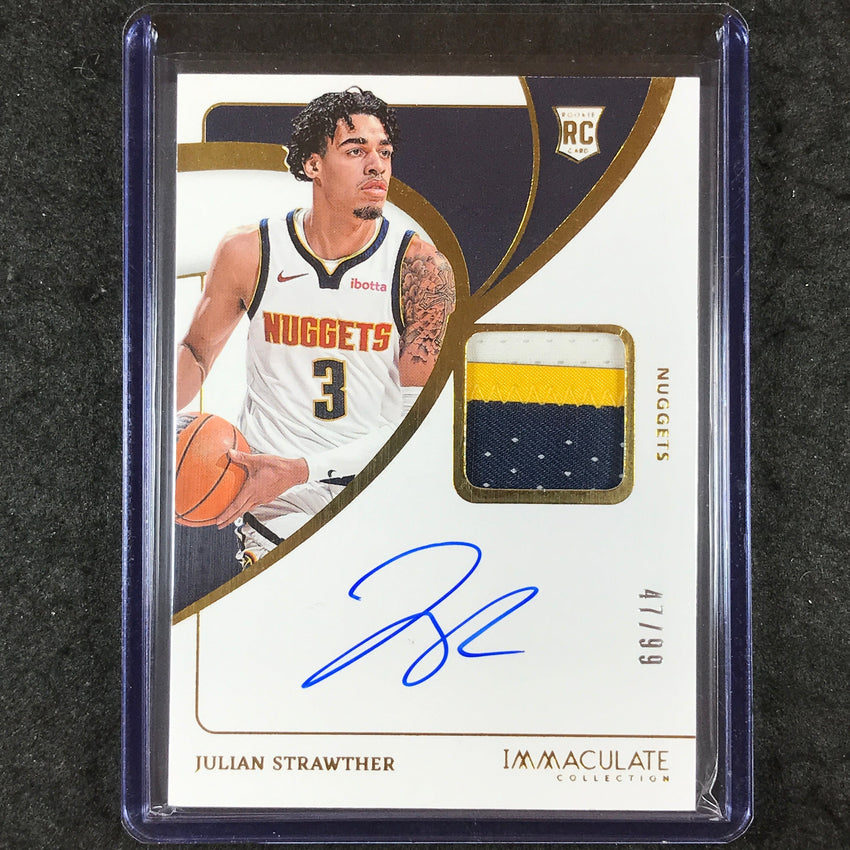 2023-24 Immaculate JULIAN STRAWTHER Base Rookie Patch Auto 47/99