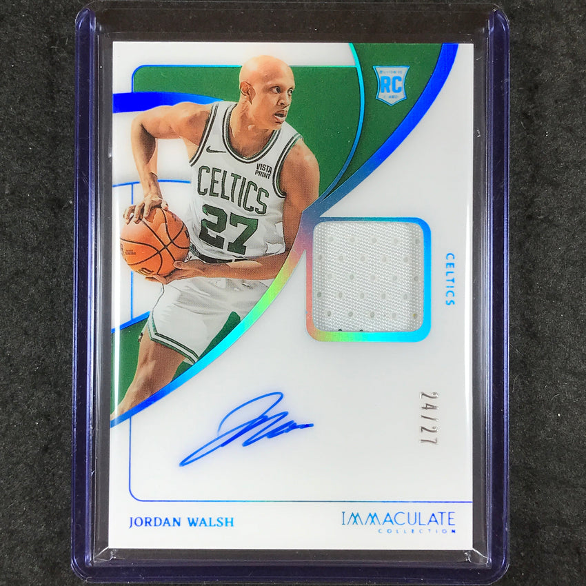 2023-24 Immaculate JORDAN WALSH Base Rookie Patch Auto Jersey Number 24/27