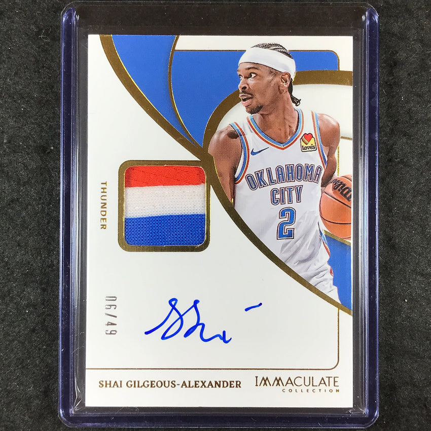 2023-24 Immaculate SHAI GILGEOUS-ALEXANDER Patch Autograph 6/49