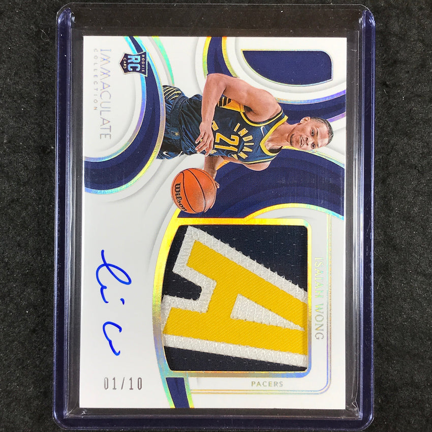 2023-24 Immaculate ISAIAH WONG Premium Rookie Patch Auto Gold 1/10