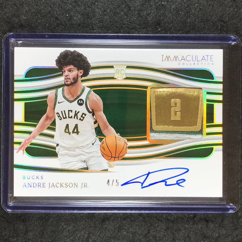 2023-24 Immaculate ANDRE JACKSON JR. Rookie Championship Tags Patch Auto 4/5