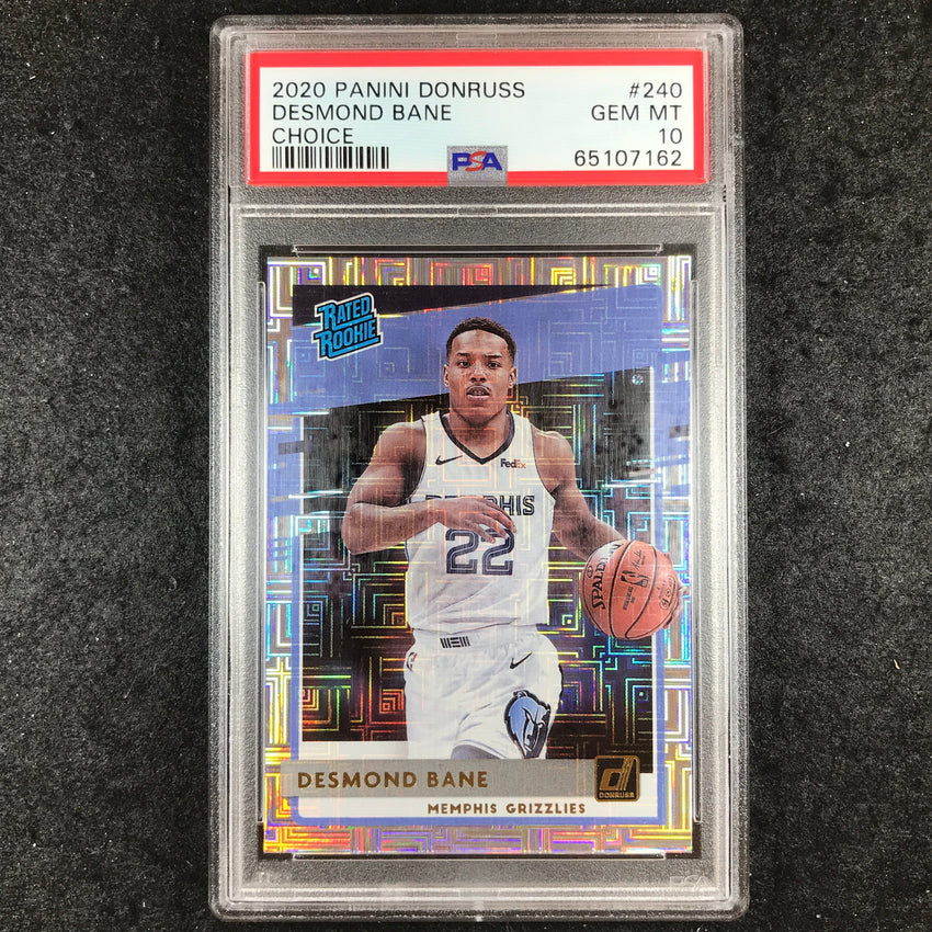 2020 Donruss DESMOND BANE Rated Rookie Choice #240 PSA 10 (162)