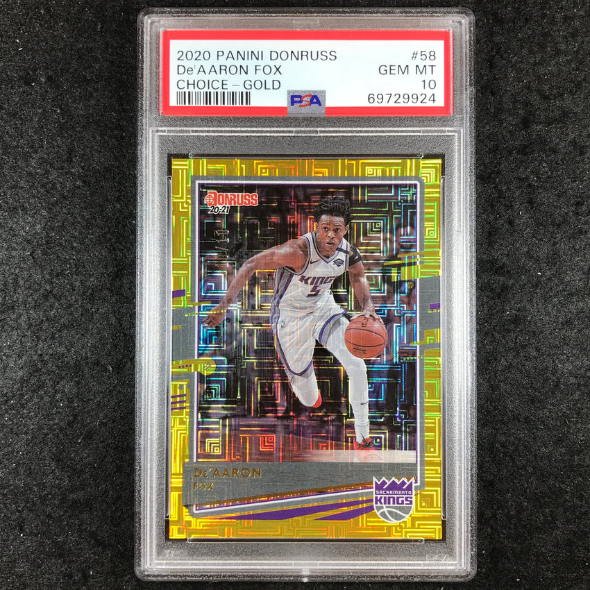 2020 Donruss DE'AARON FOX Choice Gold 10/10 #58 PSA 10 (924)