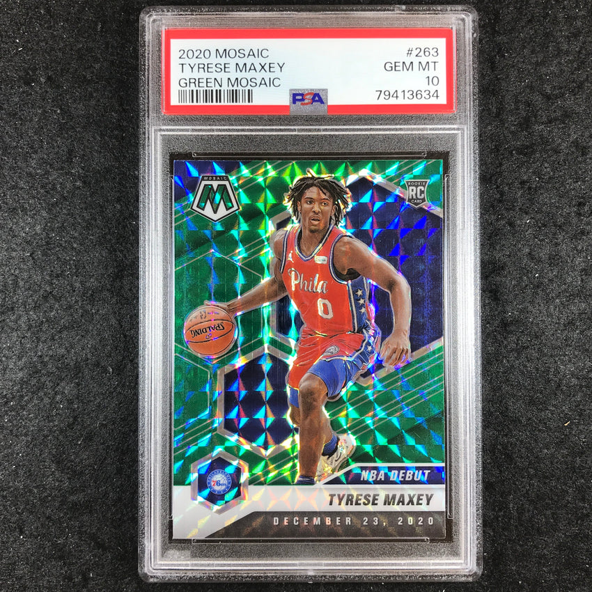 2020 Mosaic TYRESE MAXEY Rookie Green Mosaic #263 PSA 10 (634)