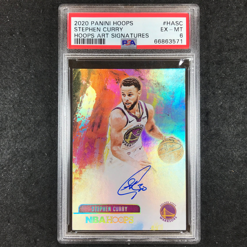 2020 Hoops STEPHEN CURRY Hoops Art Signatures Auto #HASC PSA 6 (571)