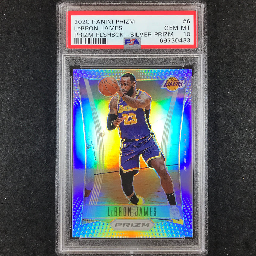 2020 Prizm LEBRON JAMES Prizm Flashback Silver #6 PSA 10 (433)