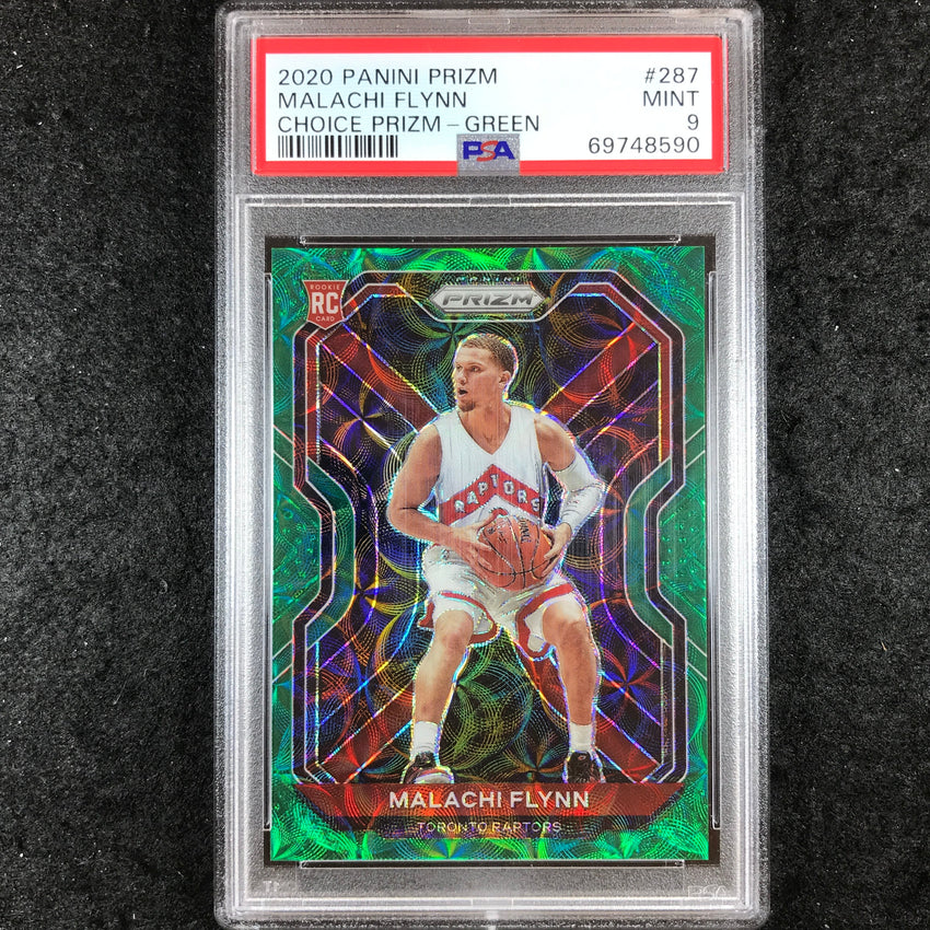 2020 Prizm MALACHI FLYNN Rookie Choice Green 5/8 #287 PSA 9 (590)