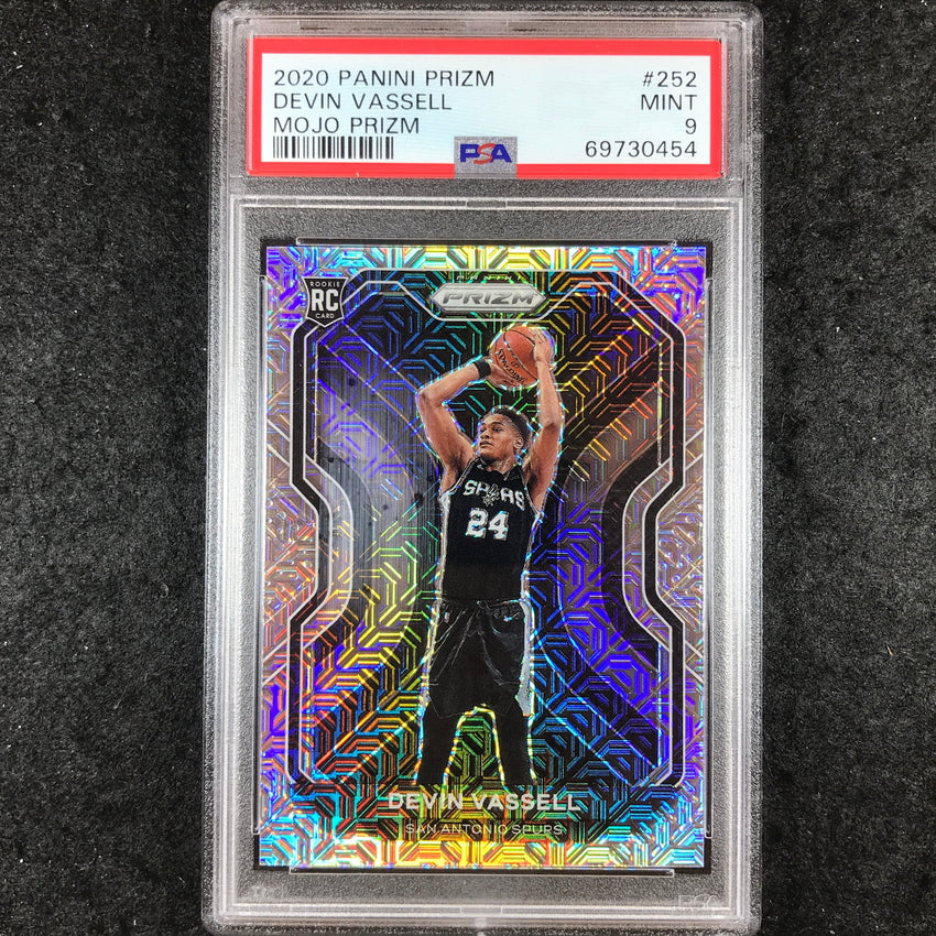 2020 Prizm DEVIN VASSELL Rookie Mojo Prizm 5/25 #252 PSA 9 (454)