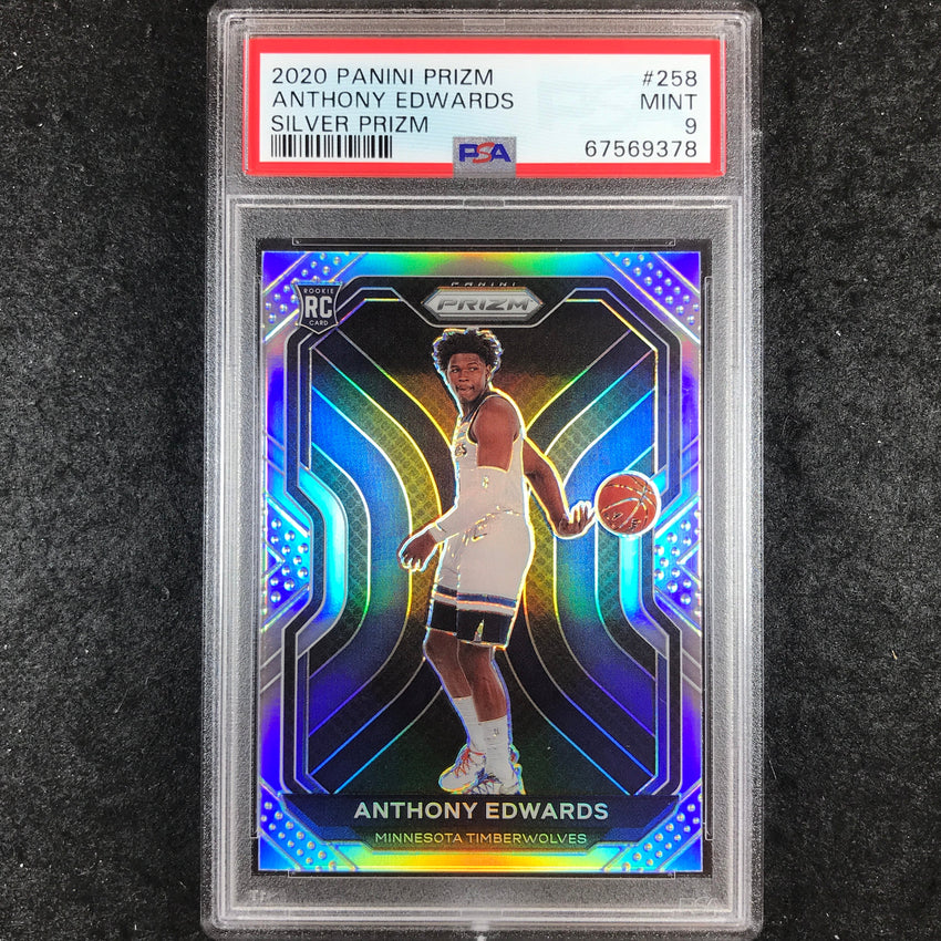 2020 Prizm ANTHONY EDWARDS Rookie Silver Prizm #258 PSA 9 (378)
